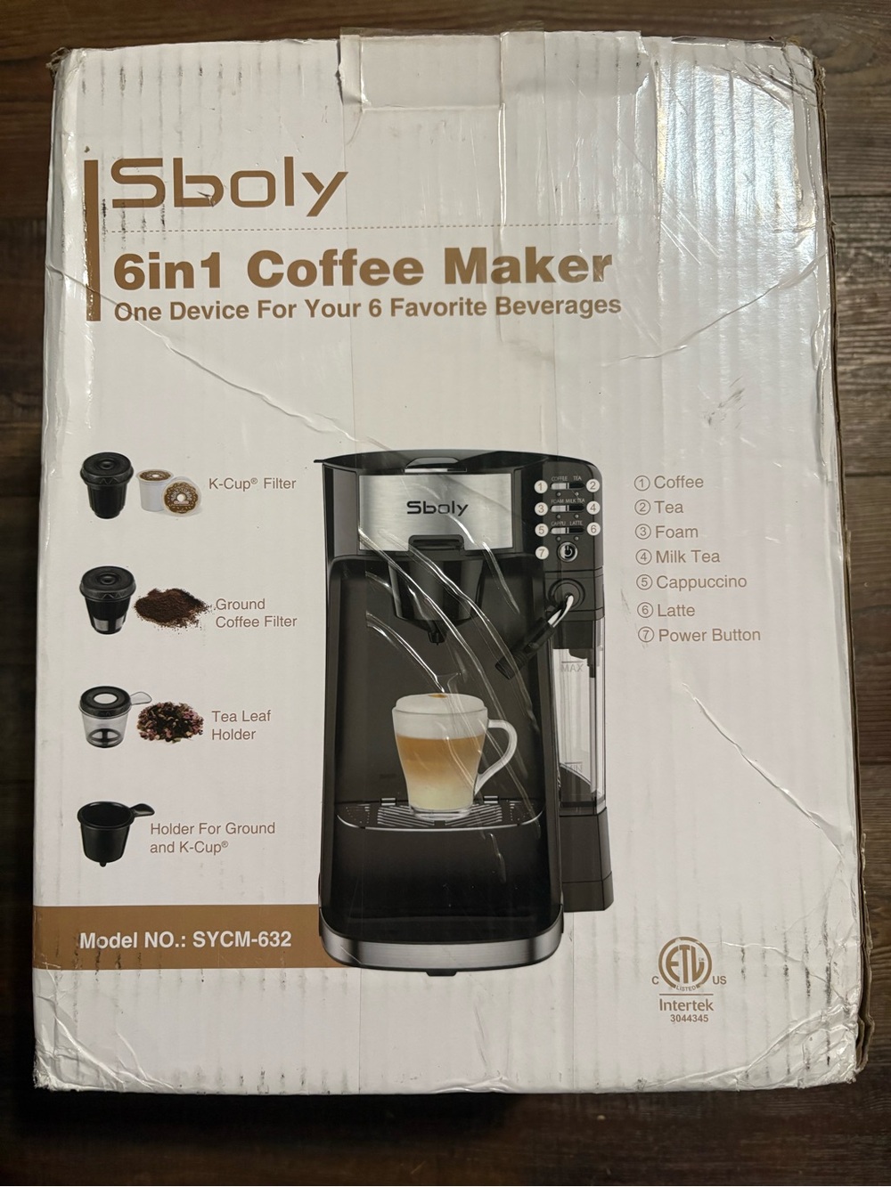 6-in-1 Coffee Maker - Black & Silver